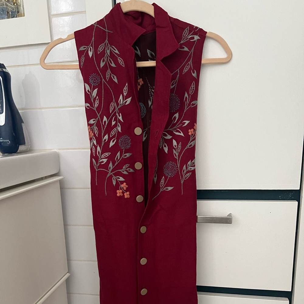 Gorgeous hand embroidered linen summer dress
